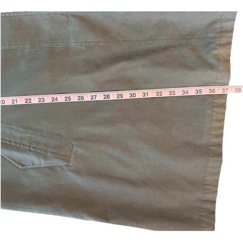 Gallery Womens Gray Trench Coat Raincoat Funnel Neck Contrast Cuff Size L - Picture 12 of 12